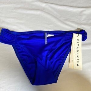vitamin a blue cheeky bikini ecolux new with‎ tags small